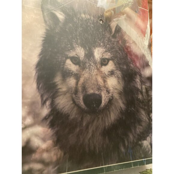 Silver Wolf Over 550 Piece Jigsaw Puzzle Great American Puzzle Factory New! - Picture 2 of 8